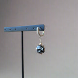 Black bolita talavera silver 925 earrings