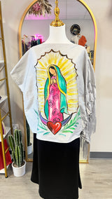 Virgen painted rebozo