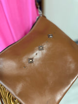 Fringe leather purse