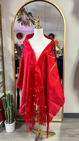 Painted rebozo (mariposas/heart)