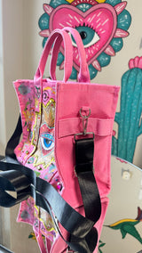 Evil eye painted tote