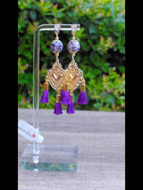 Sacred heart/tassel Talavera earrings