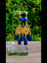 Sacred heart/tassel Talavera earrings