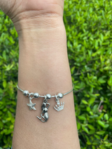 Sea Mermaid 925 silver bracelet (3 charms)