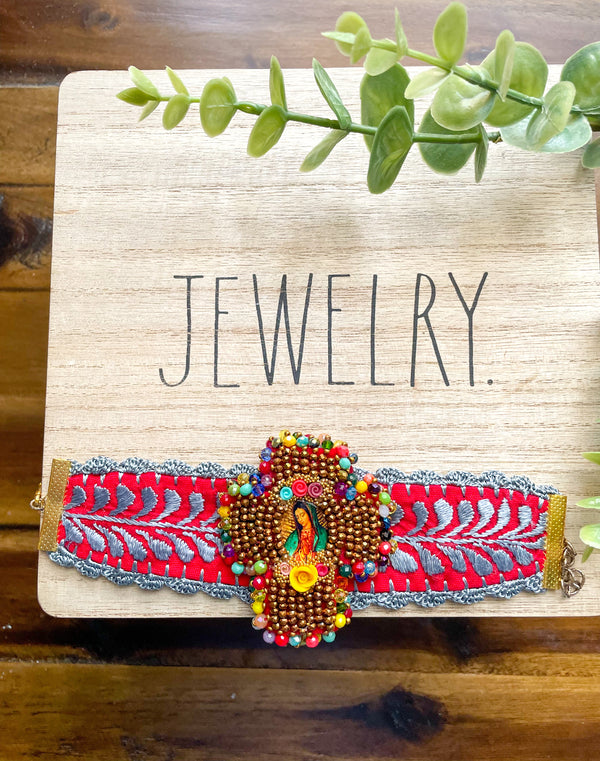 Guadalupe Embroidered bracelet