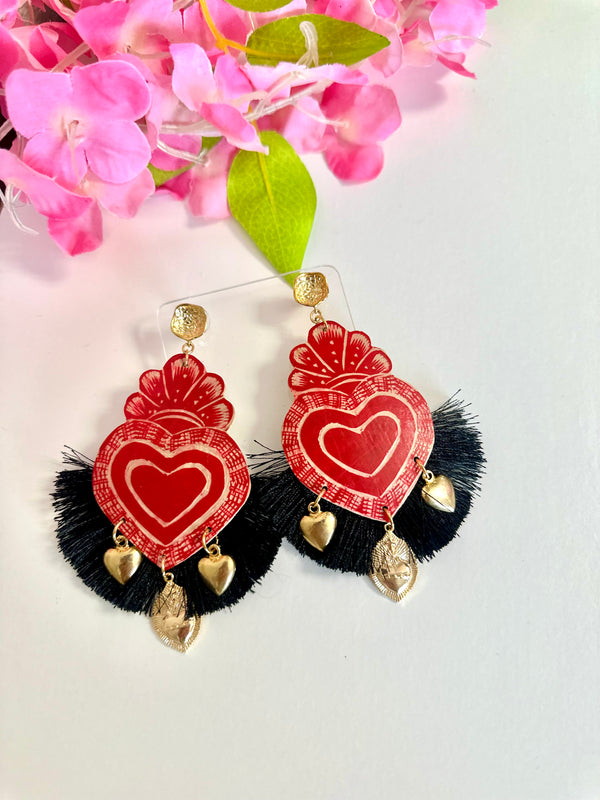 Heart Jicara earrings