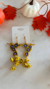 colibrí/flores earrings