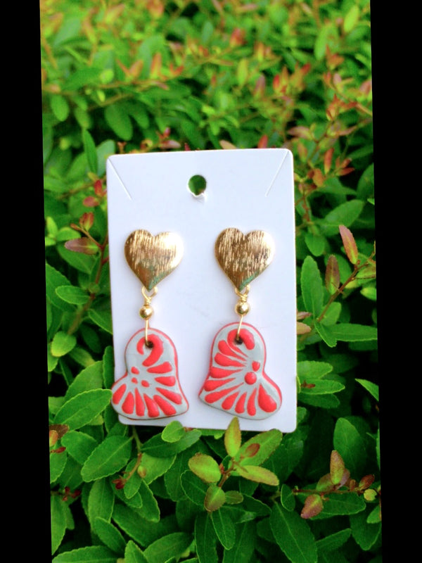 Heart Talavera earrings