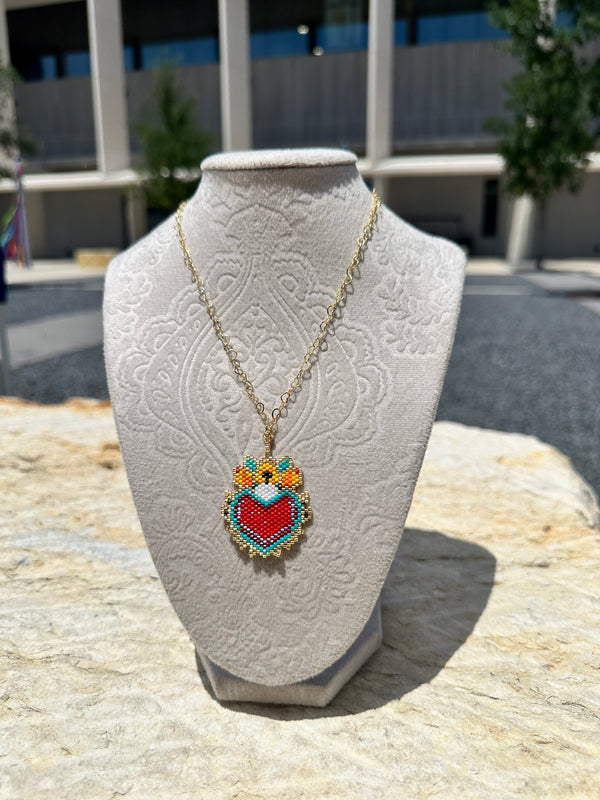 Sacred heart necklace