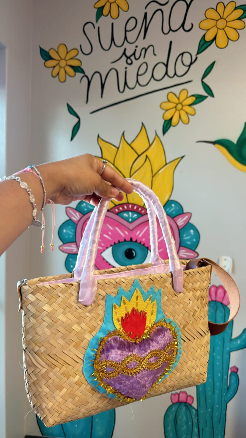 Sacred heart  palm purse