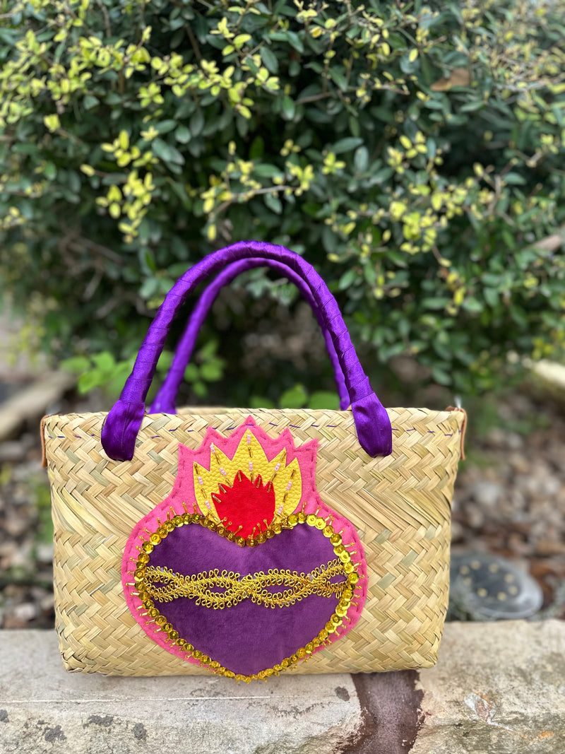 Sacred heart  palm purse
