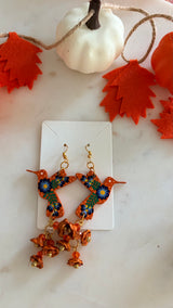 colibrí/flores earrings