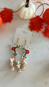 colibrí/flores earrings