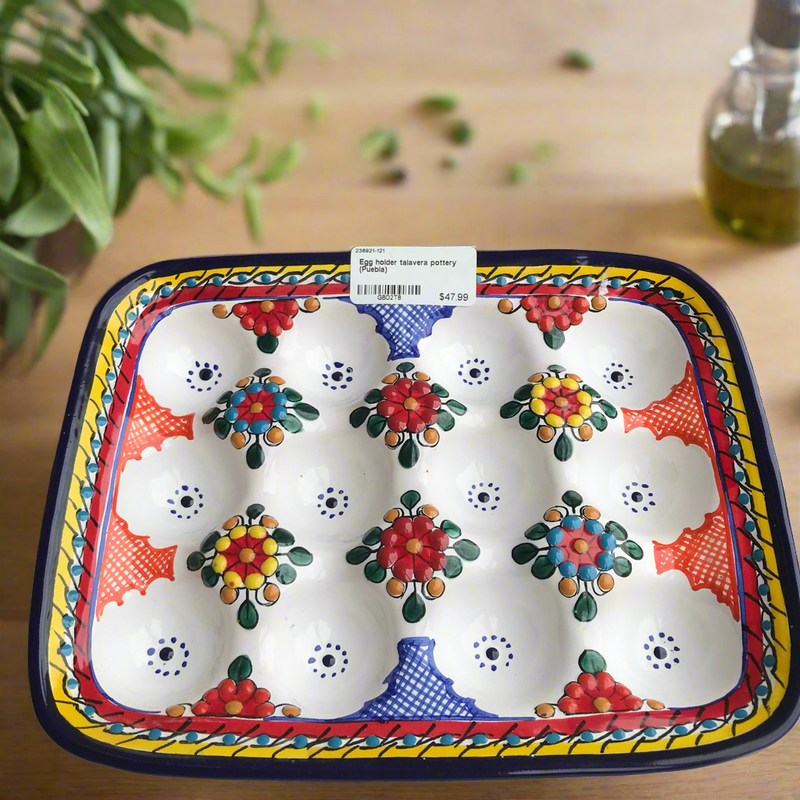 Egg holder talavera pottery