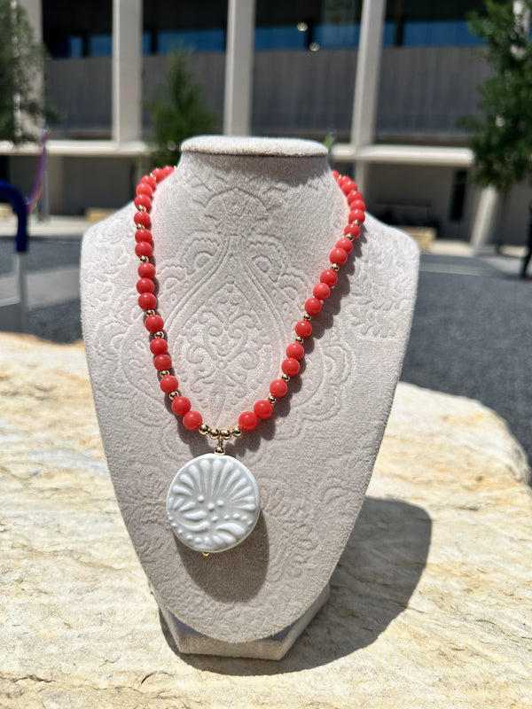 Talavera/agatas necklace