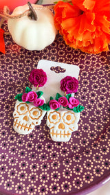 Catrina flowers earrings