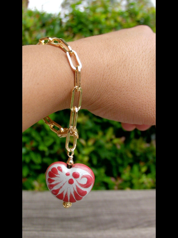 Maxi talavera heart bracelet