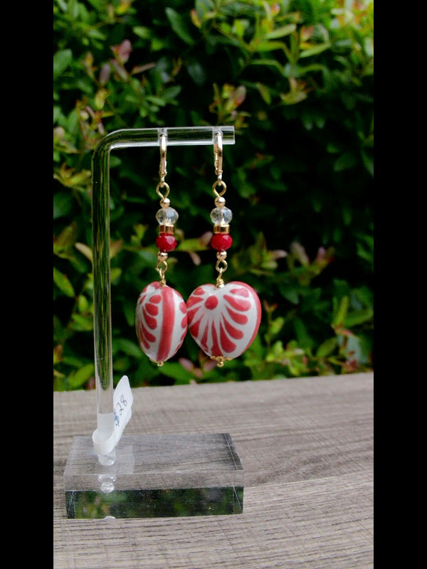 Heart Talavera earrings