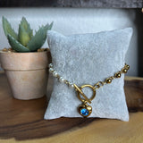 Corazón y perlas  bracelet