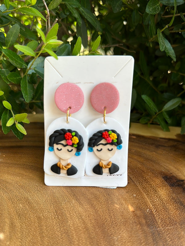 Frida clay earrings