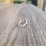 Black crystal 925 silver ring