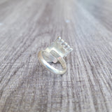 King heart (ajustable) silver 925 ring