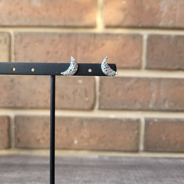 Half moon 925 silver earrings