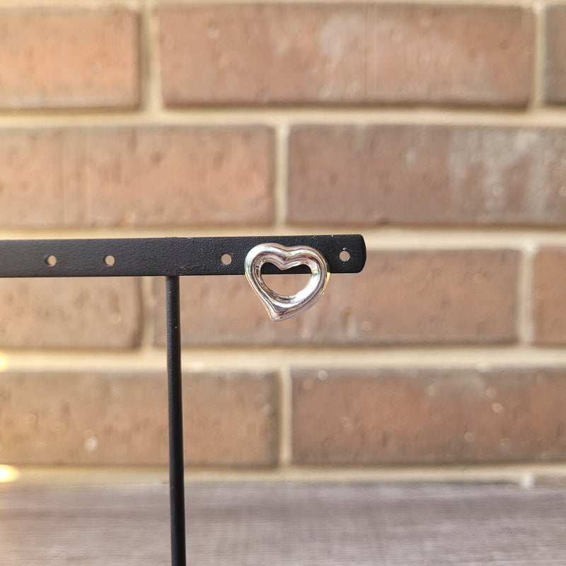 Heart shape 925 silver earrings