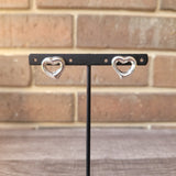 Heart shape 925 silver earrings