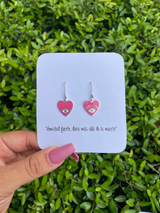 Ojitos corazón earrings (pink)