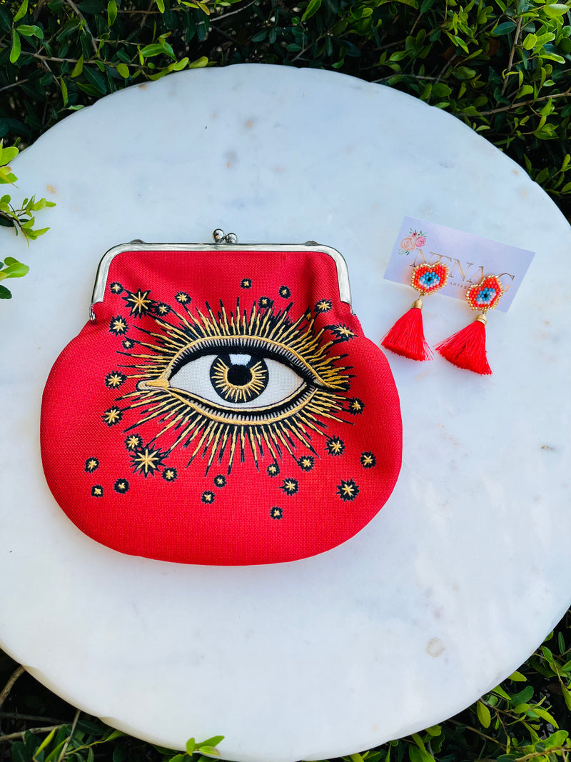 Evil eye purse